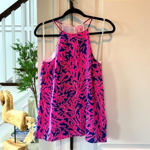 LILLY PULITZER Coral Print Blouse